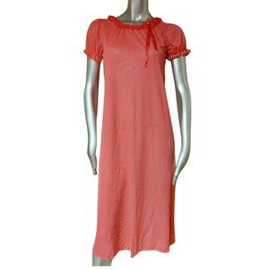 Vintage 70s Semi Sheer Night-gown Small Pink